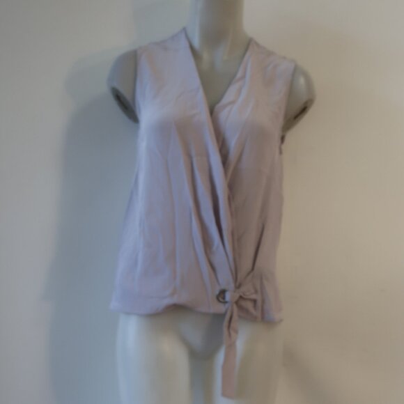 Womens Rag & Bone 100% Silk Lavender Crossover Blouse XS - Picture 1 of 6